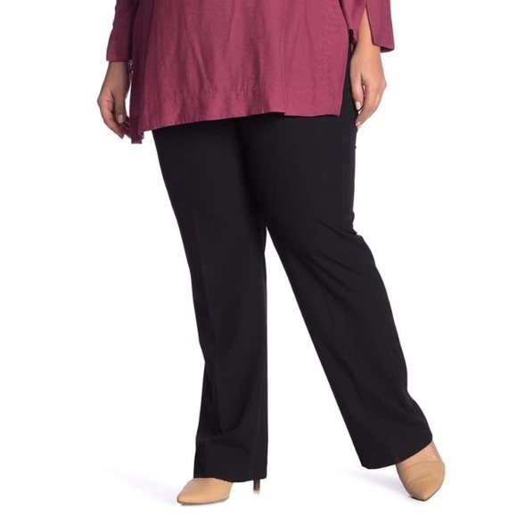 NWT Halogen Ela Taylor Straight Leg Pants Black 22 - Picture 1 of 5